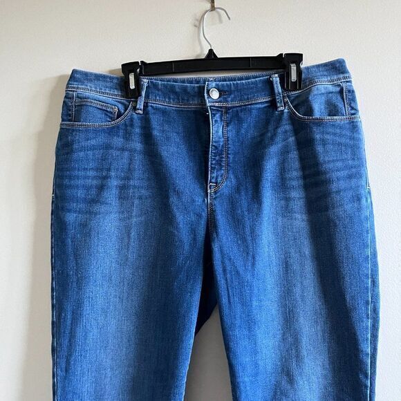 Chico’s So Slimming Girlfriend Jeans Womens Size 2.5 L 14 Blue‎ Denim Ski… - Picture 4 of 11